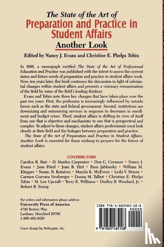  - State of the Art of Preparation and Practice in Student Affairs