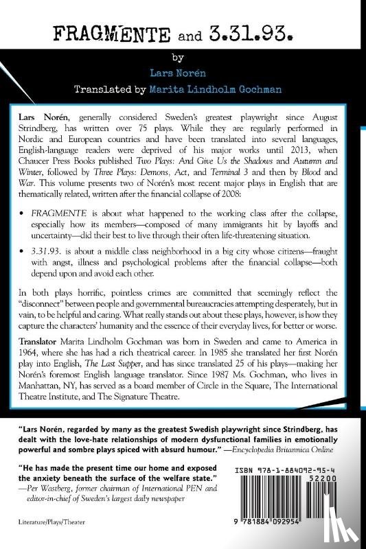 Noren, Lars - FRAGMENTE and 3.31.93.