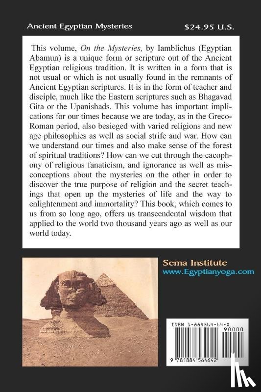 Iamblichus - On the Mysteries of the Egyptians, Chaldeans and Assyrians