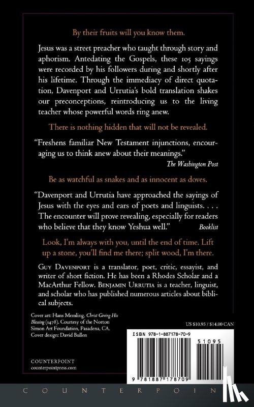 Davenport, Guy - The Logia of Yeshua