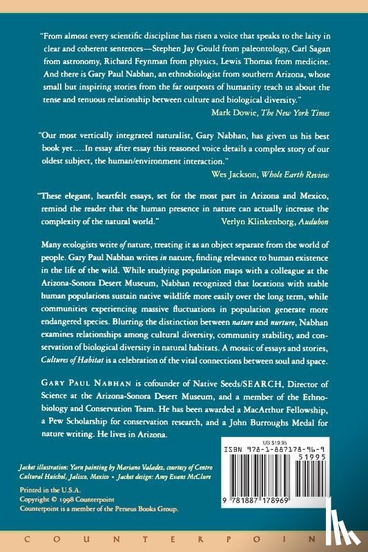 Nabhan, Gary Paul - Cultures Of Habitat