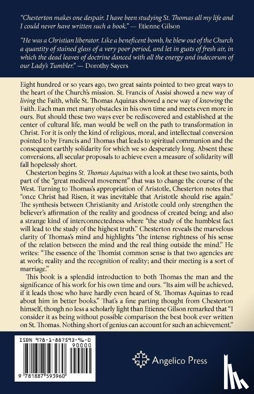 Chesterton, G K - St. Thomas Aquinas