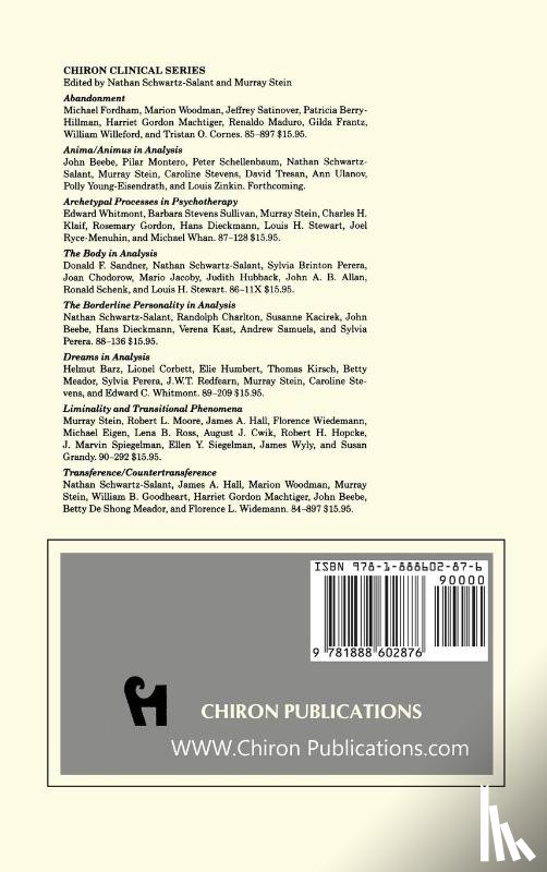 Schwartz-Salant Nathan - Liminality and Transitional Phenomena (Chiron Clinical Series)