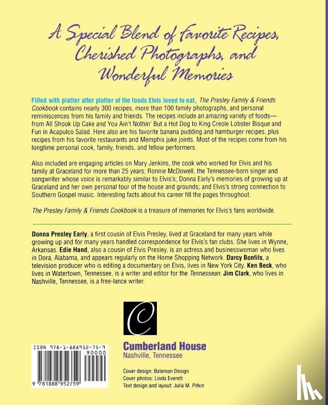 Early, Donna Presley, Hand, Edie, Bonfils, Darcy, Beck, Ken - The Presley Family & Friends Cookbook