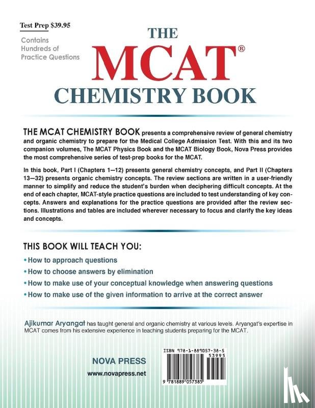 Aryangat, Ajikumar - The MCAT Chemistry Book