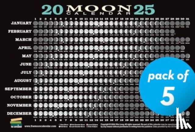 Long, Kim - 2025 Moon Calendar Card (5 pack)