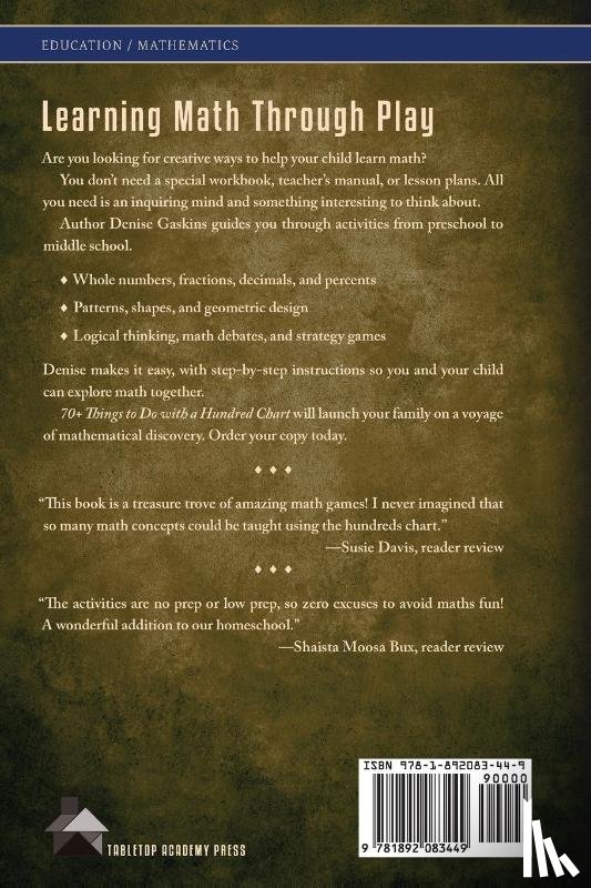 Gaskins, Denise - 70+ Things To Do with a Hundred Chart