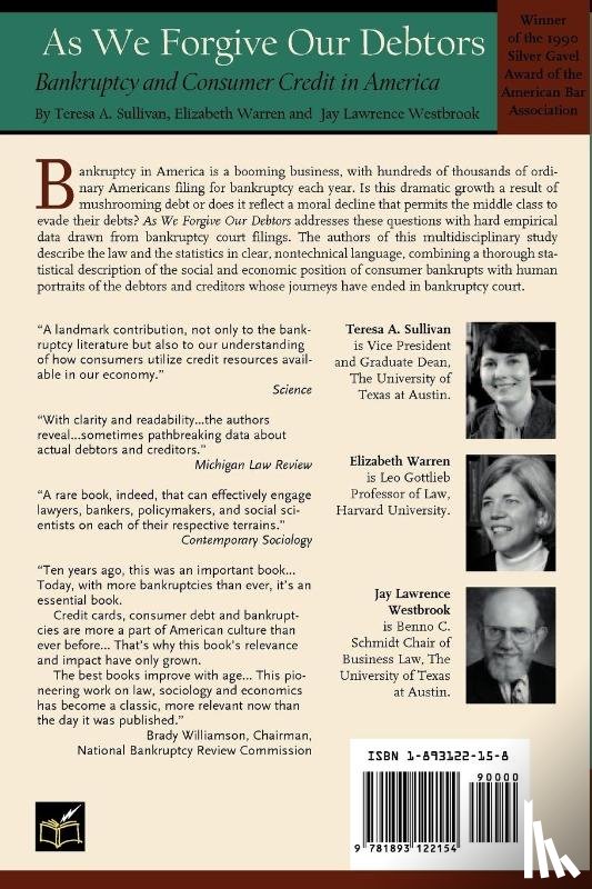 Sullivan, Teresa A., Warren, Elizabeth, Westbrook, Jay Lawrence - As We Forgive Our Debtors