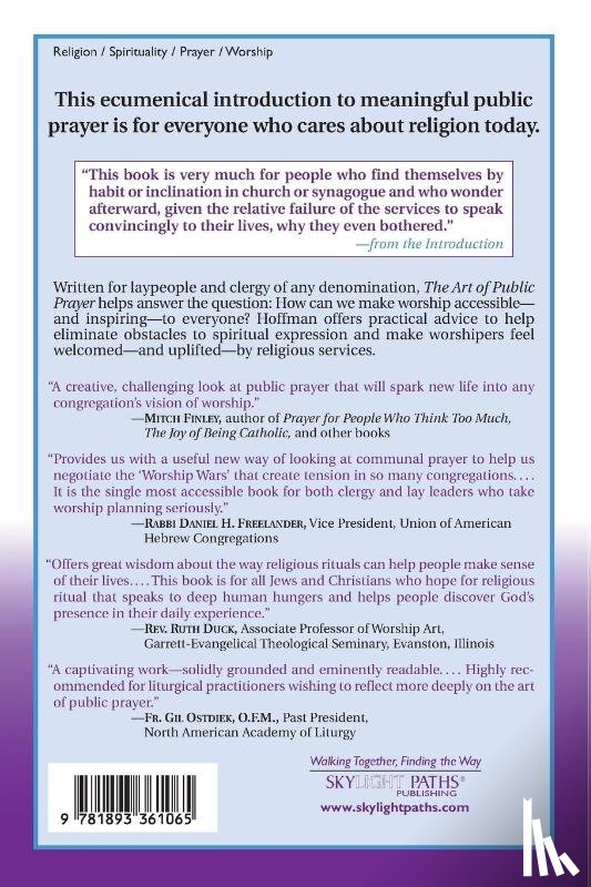 Hoffman, Rabbi Lawrence A. (Rabbi Lawrence A. Hoffman) - The Art of Public Prayer