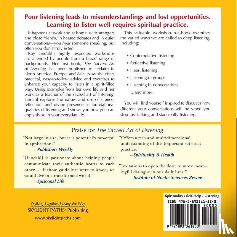 Lindahl, Kay - Practicing the Sacred Art of Listening