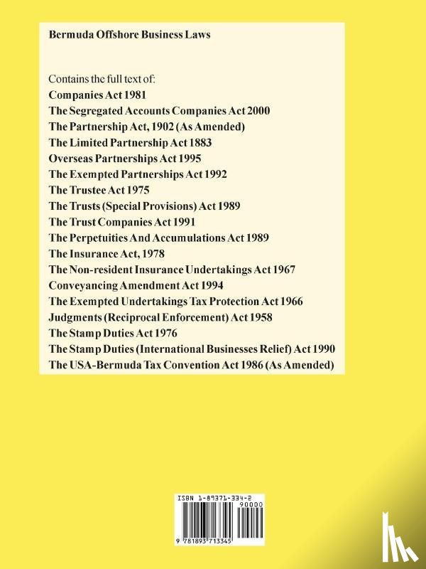 International Law & Taxation Publishers - Bermuda Offshore Business Laws
