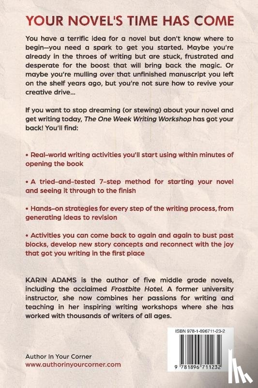 Adams, Karin - The One Week Writing Workshop
