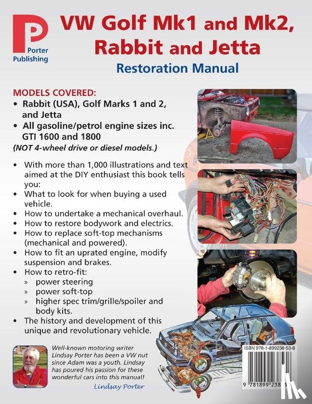 Porter, Lindsay - VW Golf Mk1 and Mk2, Rabbit and Jetta Restoration Manual