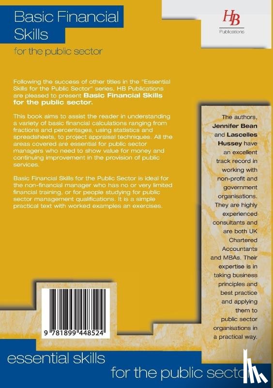 Bean, Jennifer, Hussey, Lascelles - Basic Financial Skills for the Public Sector