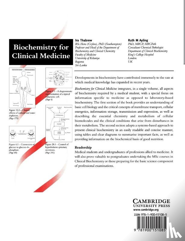 Thabrew, Ira (University of Kelaniya, Ayling, Ruth M. - Biochemistry for Clinical Medicine