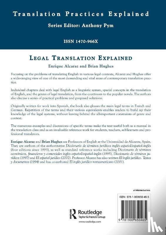 Alcaraz, Enrique, Hughes, Brian - Legal Translation Explained