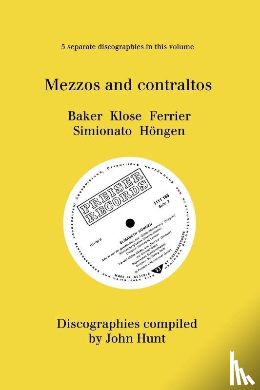 Hunt, John - Mezzo and Contraltos