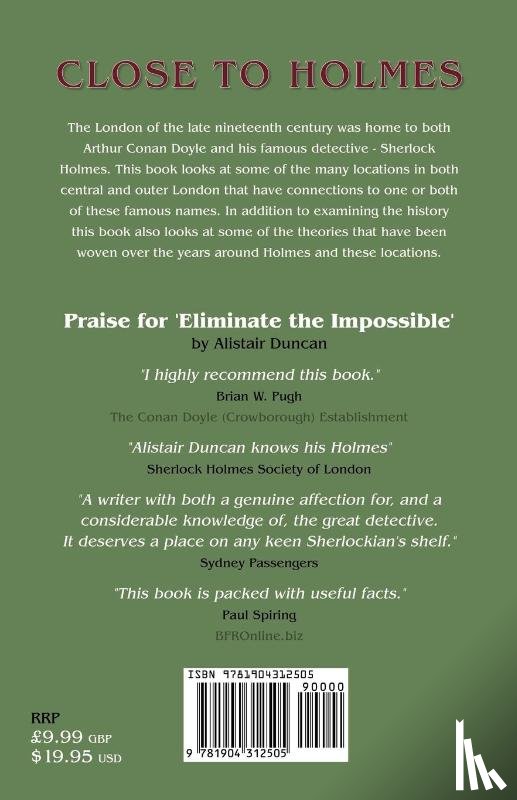 Duncan, Alistair - Close to Holmes