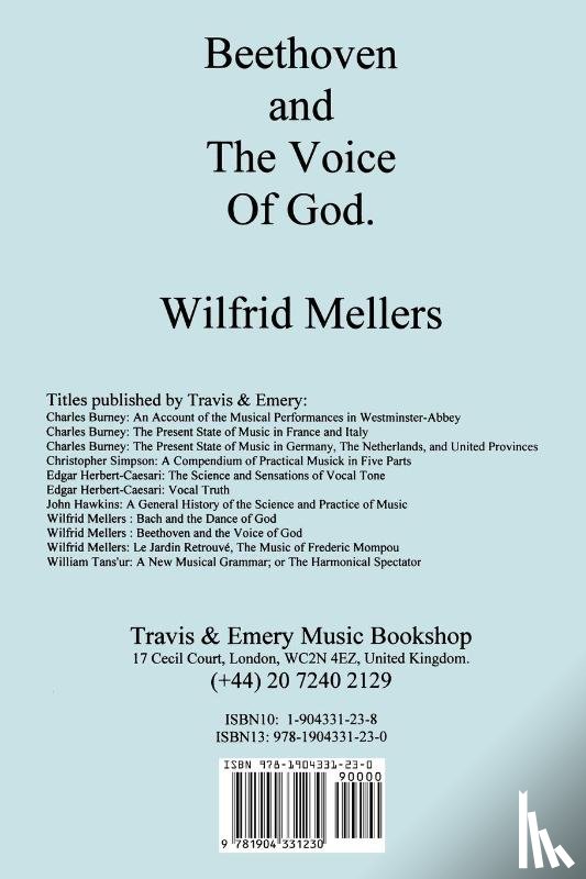 Mellers, Wilfrid - Beethoven and the Voice of God