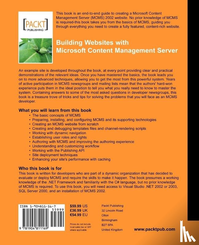 Ward, Joel, Ying, Lim Mei, Gobner, Stefan - Building Websites with Microsoft Content Management Server