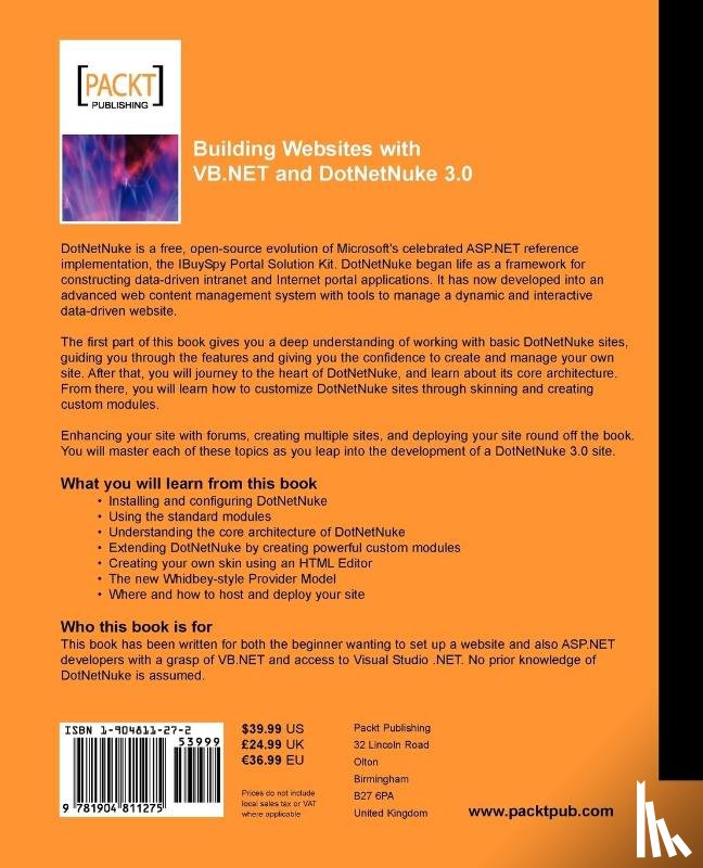 Egan, Daniel N. - Building Websites with VB.NET and DotNetNuke 3.0