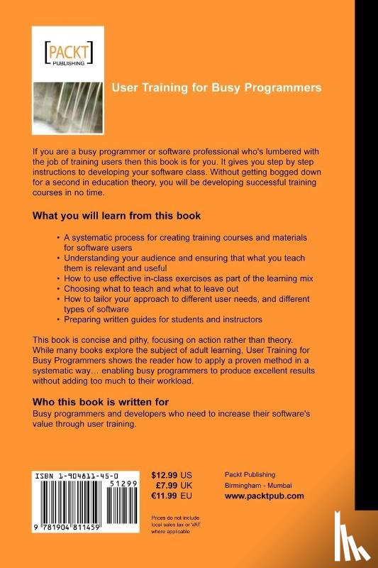 Rice, William - User Training for Busy Programmers