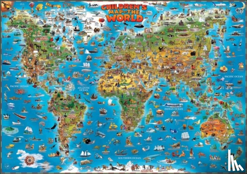  - World children's map wall map laminated