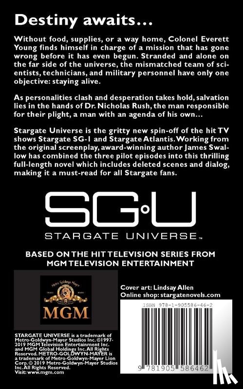 Swallow, James - Stargate Universe: Air