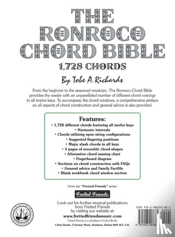 Richards, Tobe A. - The Ronroco Chord Bible: DGBEB Tuning 1,728 Chords