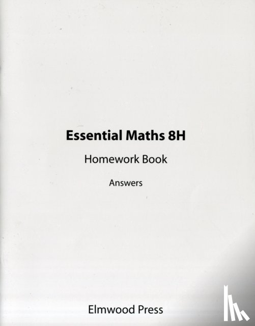 White, Michael - Essential Maths 8H Homework Answers