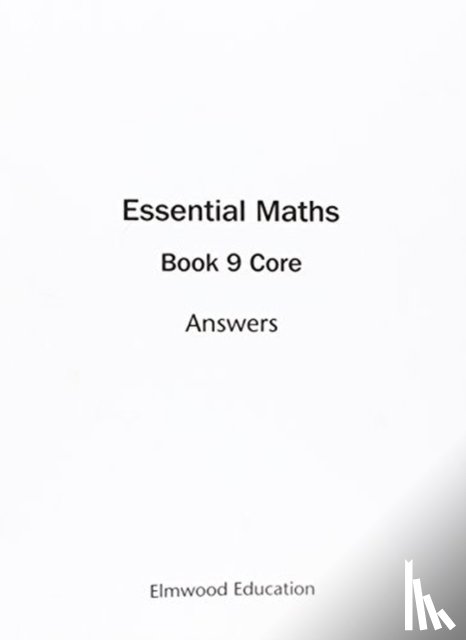 Rayner, David, White, Michael - Essential Maths 9 Core Answers