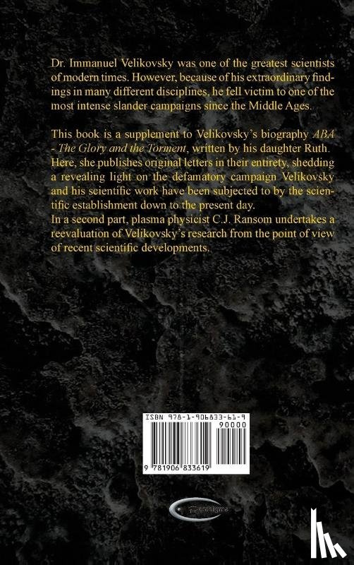 Velikovsky Sharon, Ruth - Immanuel Velikovsky - The Truth Behind the Torment