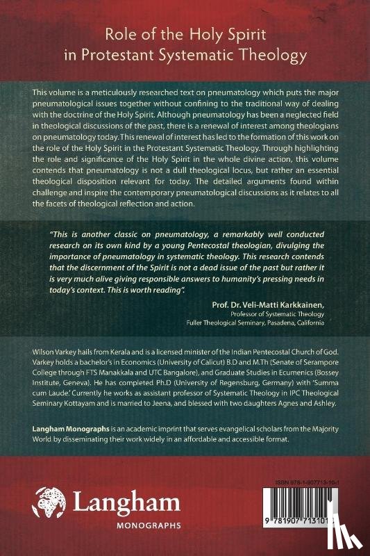 Varkey, Wilson - Role of the Holy Spirit in Protestant Systematic Theology