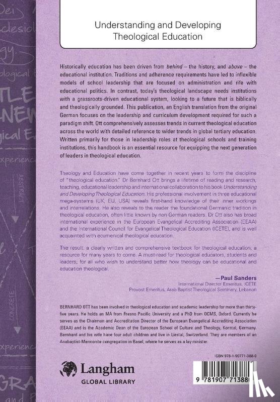 Ott, Bernhard - Understanding and Developing Theological Education