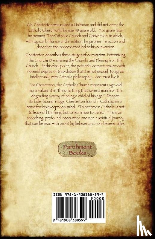 Chesterton, G K - The Catholic Church and Conversion (Aziloth Books)