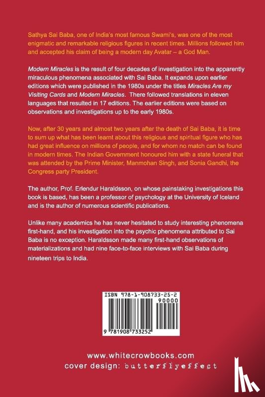 Haraldsson, Erlendur - Modern Miracles: The Story of Sathya Sai Baba: A Modern Day Prophet