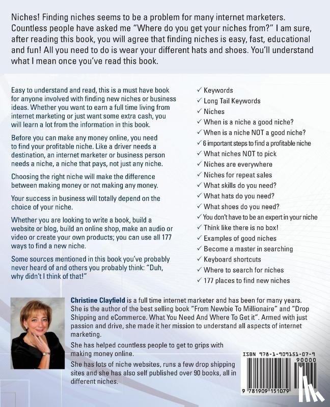 Clayfield, Christine - Niche Marketing Ideas & Niche Markets. Finding Niches Made Easy. 177 Free Ways to Find Hot New Profitable Niches