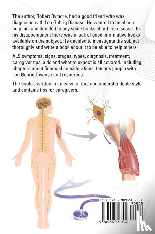 Rymore, Robert - Lou Gehrig Disease, ALS or Amyotrophic Lateral Sclerosis explained. ALS symptoms, signs, stages, types, diagnosis, treatment, caregiver tips, aids and what to expect all covered.