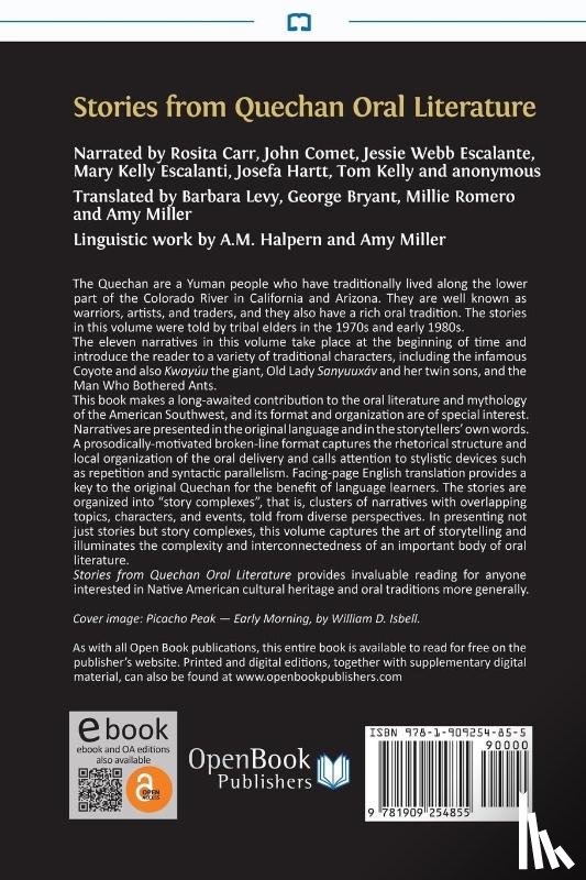 Miller, Amy, Halpern, A. M. - Stories from Quechan Oral Literature