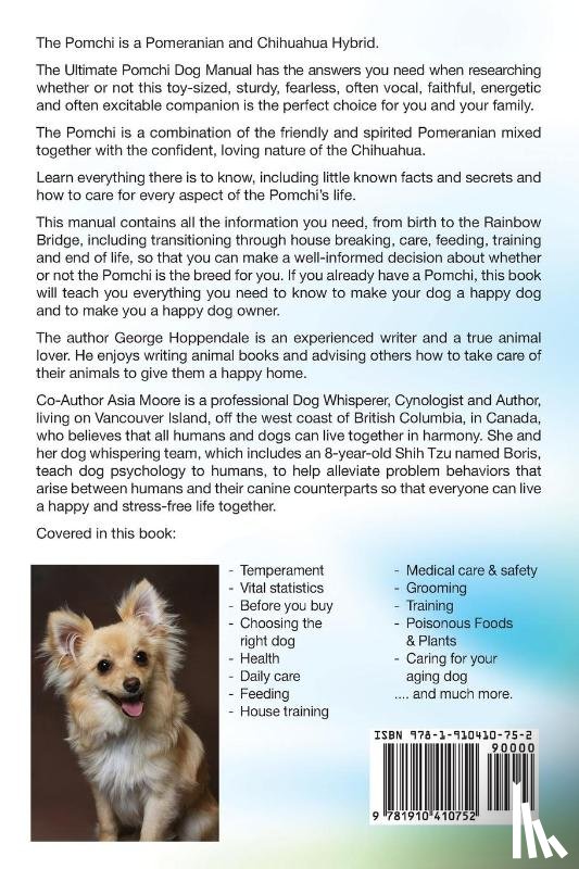 Hoppendale, George, Moore, Asia - Pomchi. The Ultimate Pomchi Dog Manual. Pomchi care, costs, feeding, grooming, health and training all included.