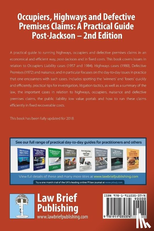 Mckie, Andrew - Occupiers, Highways and Defective Premises Claims
