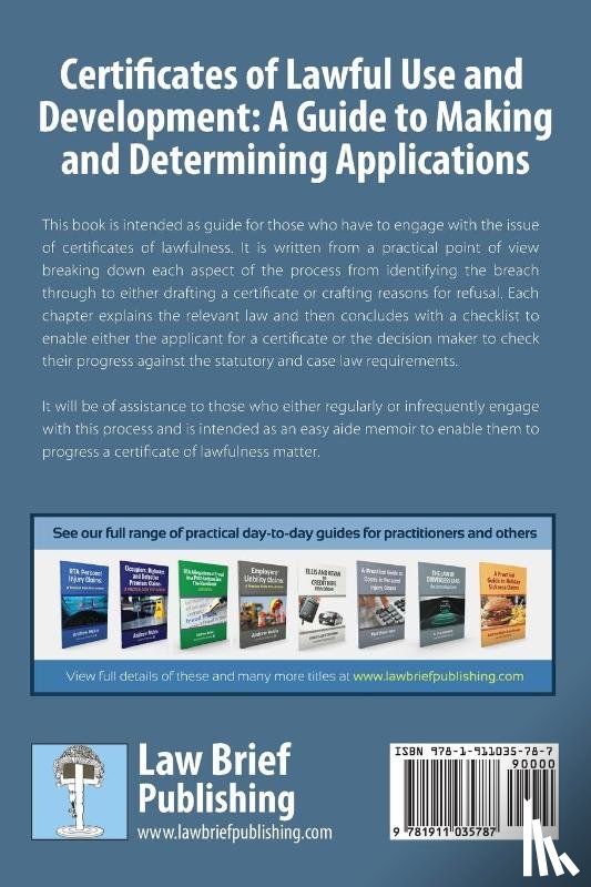 McGeady, Bob, Lewis, Meyric - Certificates of Lawful Use and Development: A Guide to Making and Determining Applications