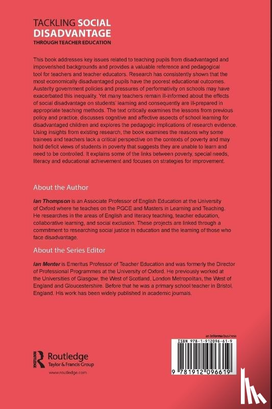 Thompson, Ian (University of Oxford - Tackling Social Disadvantage through Teacher Education