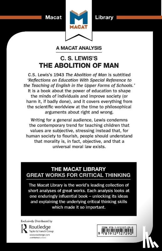 Jackson, Ruth, Pheiffer Noble, Brittany - An Analysis of C.S. Lewis's The Abolition of Man