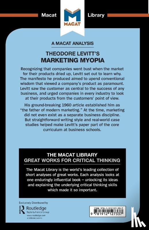Diderich, Monique - An Analysis of Theodore Levitt's Marketing Myopia