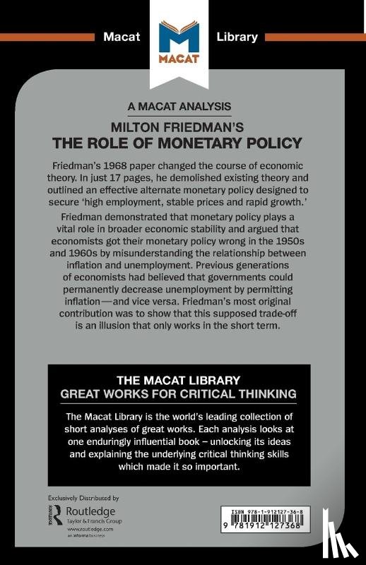 Broten, Nick, Collins, John - An Analysis of Milton Friedman's The Role of Monetary Policy