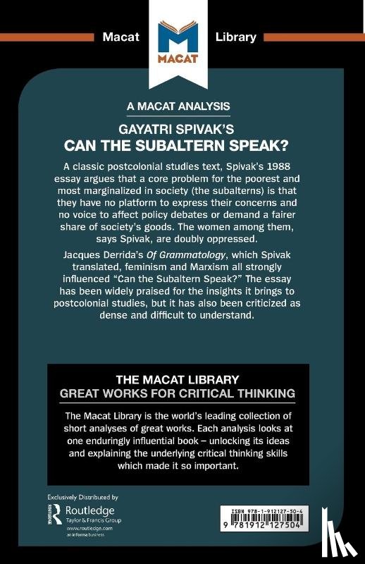 Riach, Graham - An Analysis of Gayatri Chakravorty Spivak's Can the Subaltern Speak?