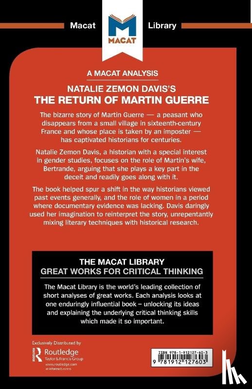 Tendler, Joseph - An Analysis of Natalie Zemon Davis's The Return of Martin Guerre