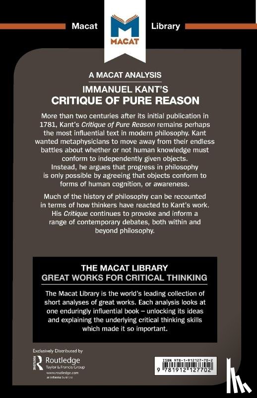 O'Sullivan, Michael - An Analysis of Immanuel Kant's Critique of Pure Reason