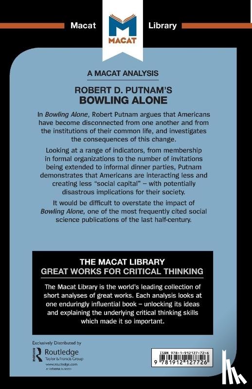 Morrow, Elizabeth - An Analysis of Robert D. Putnam's Bowling Alone
